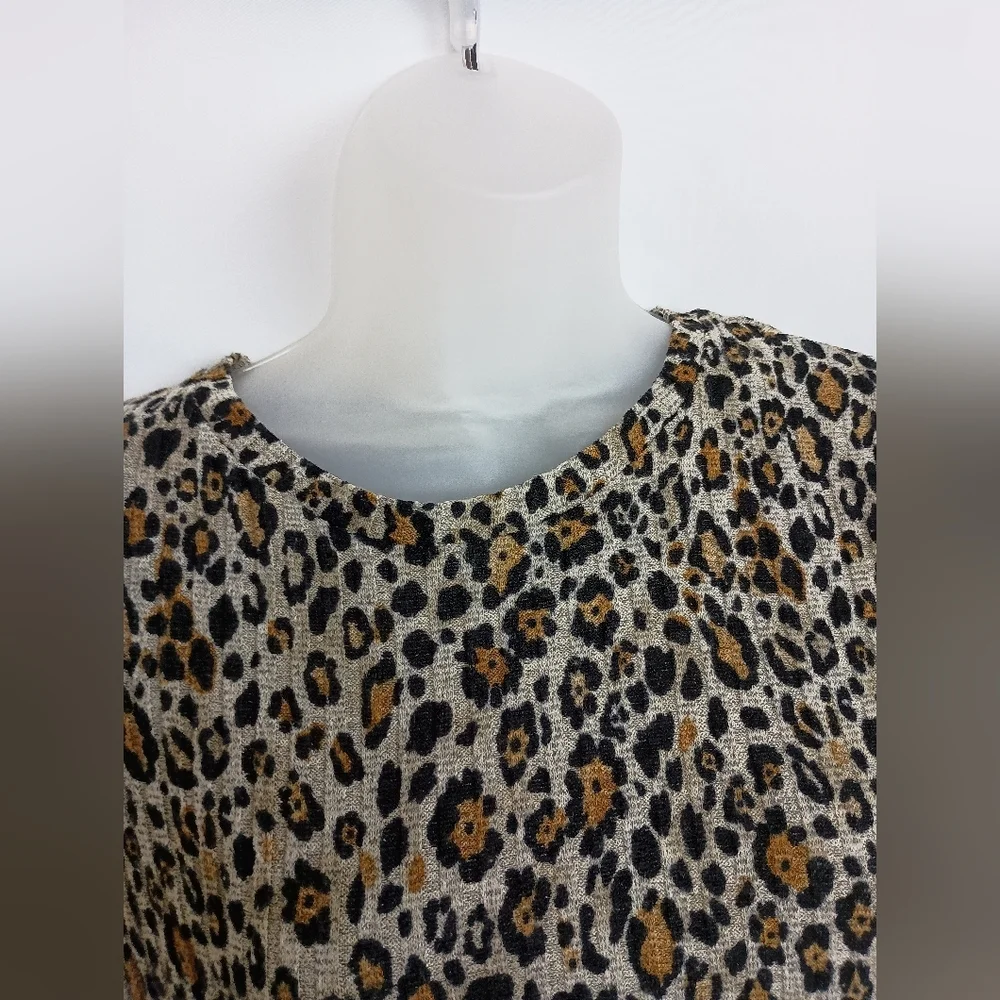 ZARA Mobwife Cheetah Leopard Print Long Sleeve Fall Autumn Winter Dress (#221)‎